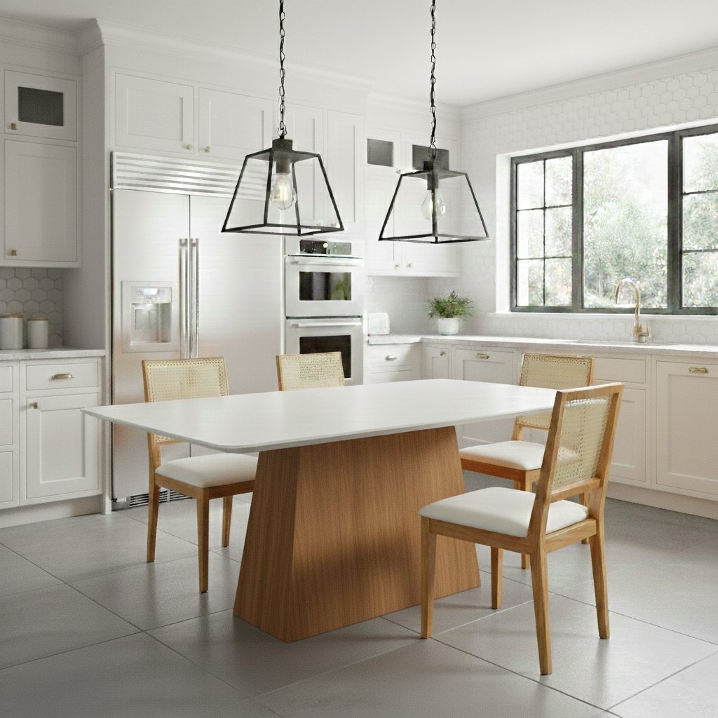 base retangular imbuia ambientada