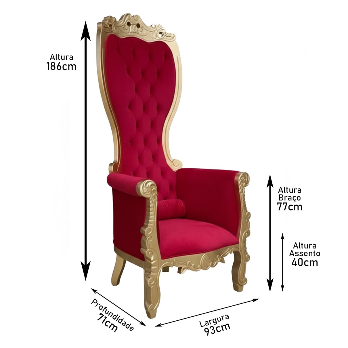 poltrona princess medida