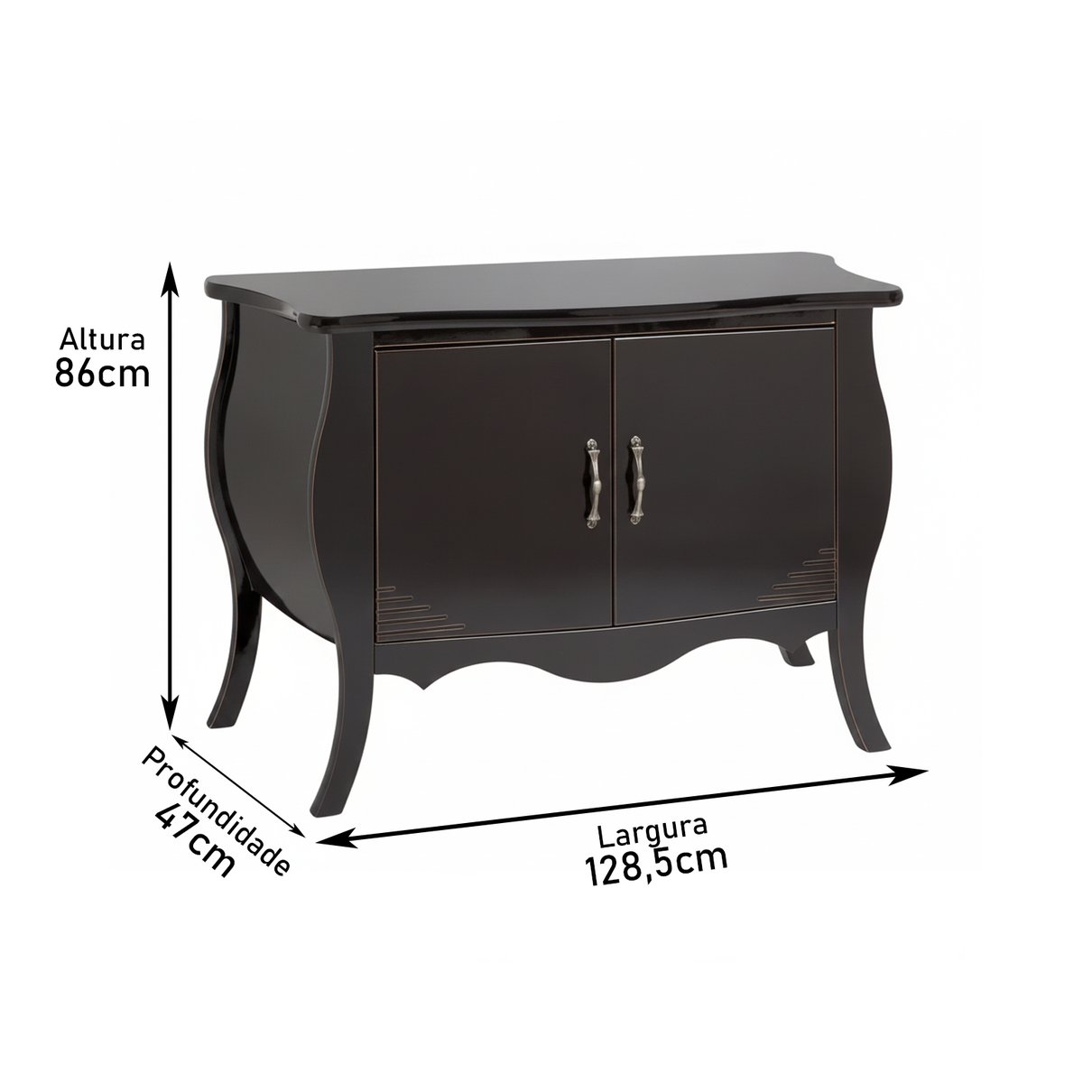 buffet classico medidas preto