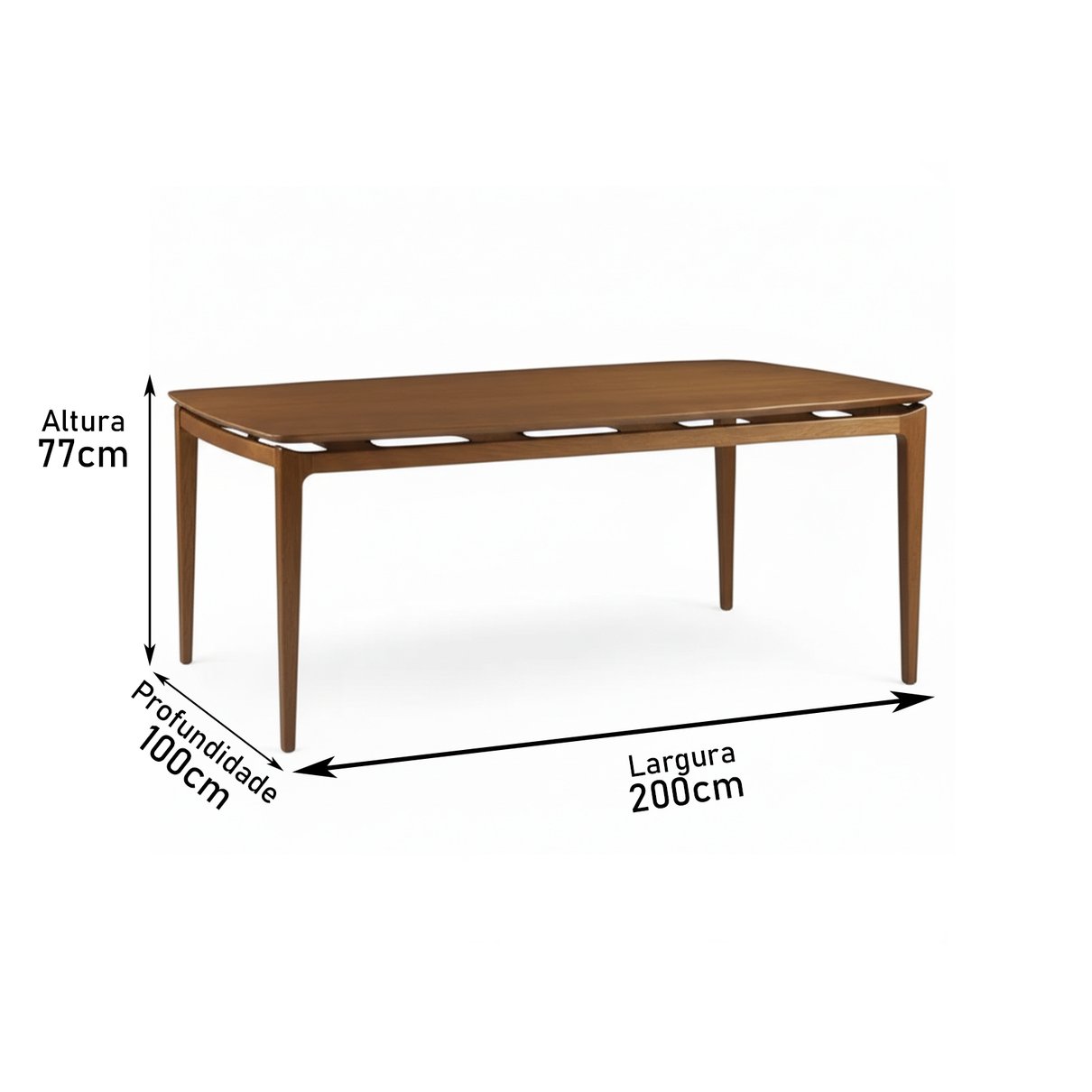 mesa norin nogueira 200x100