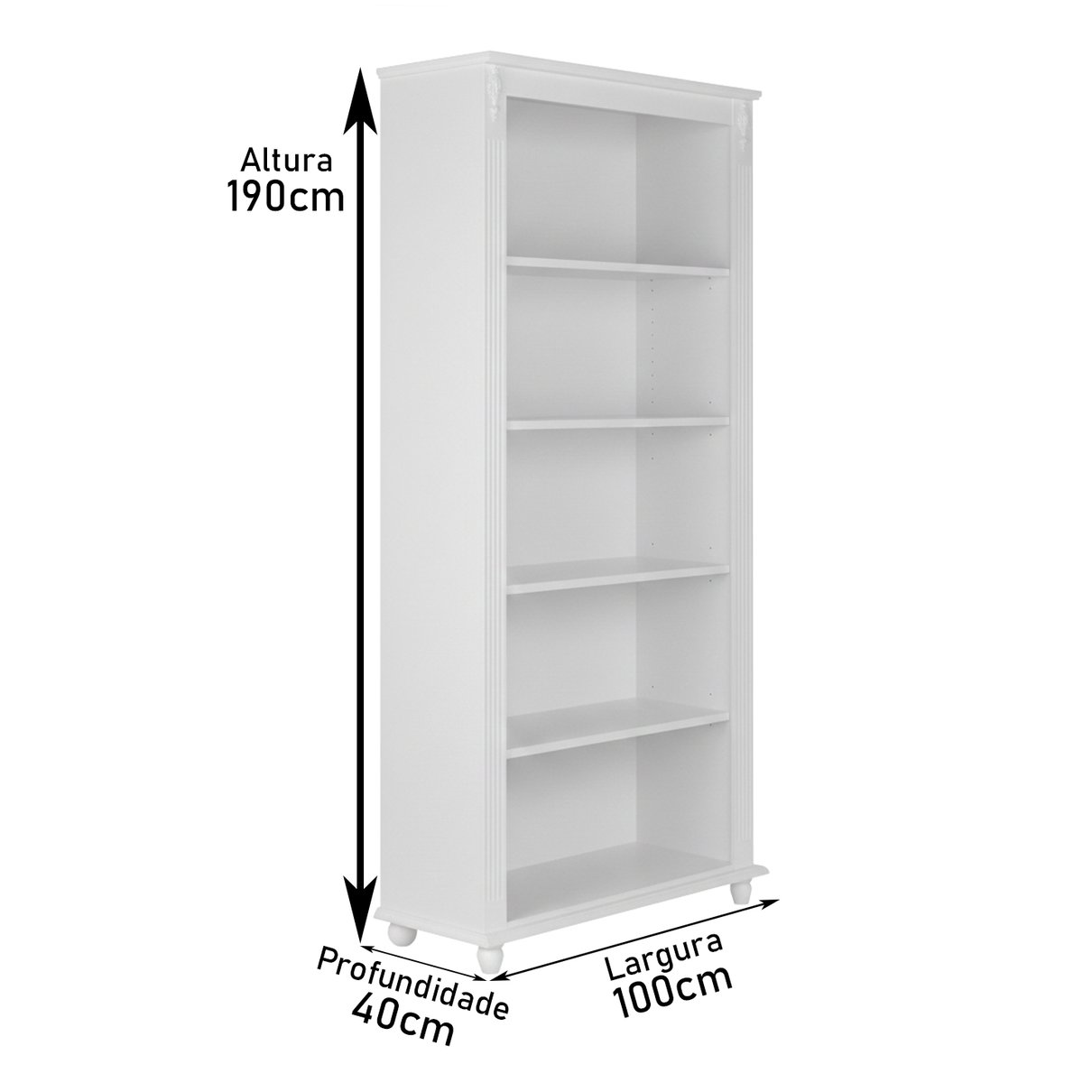estante branca medidas